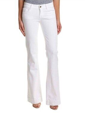 J Brand Lovestory Blanc Flare Leg Denim Jeans White 24
